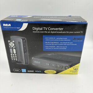 RCA Digital TV Converter DTA800 For Analog TV and Remote New Open Box Complete